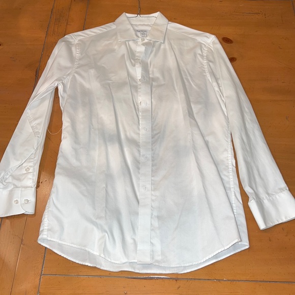 Mens white button down shirt - size medium (slim fit & stretch) - Picture 1 of 4